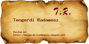 Tengerdi Radamesz névjegykártya